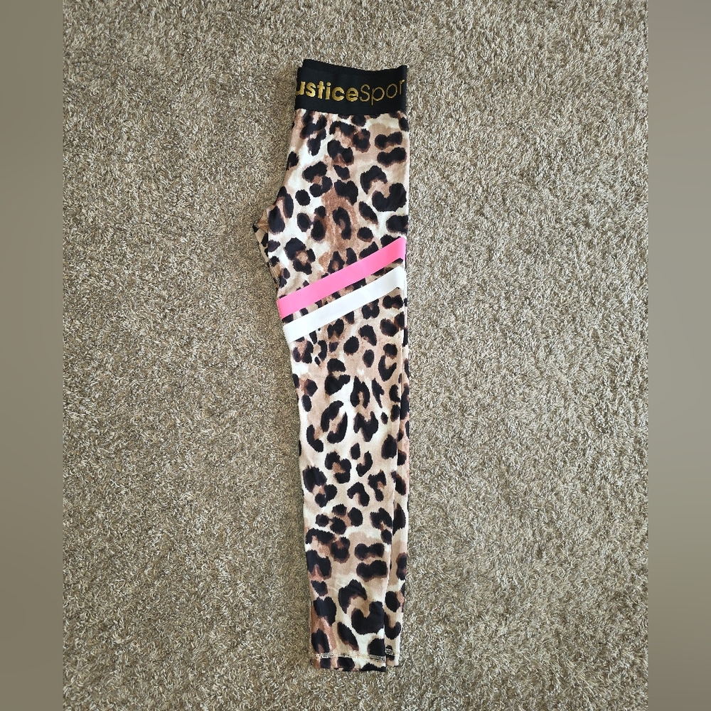 Justice Leopard Print Kids Leggings